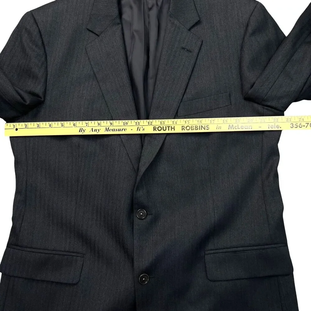 Brooks Brothers‎ Madison Saxxon Blazer Mens Size 44L Charcoal Gray USA